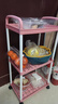 京东物流 落地小推车置物架家用玩具零食办公桌卫生间厨房储物架 【超实惠】三层粉色 实拍图