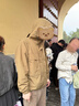 优衣库防风连帽外套男装女装/夹克户外休闲478231 34 驼色 L 实拍图