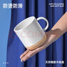 炊大皇马克杯 木底陶瓷杯高颜值办公防滑咖啡杯牛奶杯水杯 白色350ml 实拍图