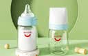 爱得利（evorie）玻璃奶瓶 宽口径奶瓶 婴儿奶瓶160ml 蓝(0-3个月+) 实拍图