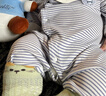 舒贝怡2件装婴儿衣服满月新生儿连体衣周岁宝宝爬服春秋纯棉哈衣藏青90 实拍图