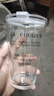 水杯玻璃杯吸管杯女高颜值可爱便携耐热仙女杯创意双饮杯随手杯子 450ml黑色字母+盖子+玻璃吸管 1只 实拍图