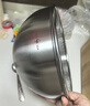 三四钢®不锈钢沥水篮304淘米神器洗菜盆沥水盆筛漏盆食品级淘米水果盆 实盆：22cm 1个 符合新国标GB检测 实拍图