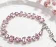 XUPING旭平首饰彩宝系列时尚气质人造石不规则优雅易搭简约精致清新手链 粉色手链 约17+3cm 实拍图