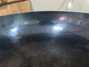 章丘铁锅正宗手工锻打铁锅无涂层物理不粘锅炒锅老式家用炒菜锅厨具轻音 大师版古法烤蓝(已干烧） 34cm 实拍图