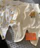 贝瑞加（Babyprints）婴儿连体衣2件装新生儿长袖四季哈衣纯棉爬服护肚蝴蝶衣 黄59 实拍图