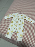 贝瑞加（Babyprints）新生儿连体衣2件装男女宝宝长袖纯棉内衣卡通护肚爬服 黄59 实拍图