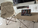 原始人（The Primitive）户外折叠椅月亮椅露营折叠椅子折叠凳便携凳子钓鱼凳钓鱼椅 经典加高卡其*2+卡其折叠桌 实拍图