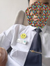 罗蒙（ROMON）纯色商务职业正装男士白衬衫工装男装短袖衬衣男CS72白色3XL 实拍图