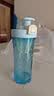 膳魔师（THERMOS）摇摇杯大容量水杯学生奶昔杯健身Tritan塑料杯子带刻度TP4086 蓝色【搅拌格升级附背带】 500ml 实拍图