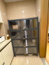 摩基厨房置物架落地置物柜收纳用具餐边橱柜微波炉多功能储物碗柜子 三层长50宽35高80【高级灰】 实拍图