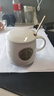 星巴克（Starbucks）杯子陶瓷马克杯经典黑白情侣咖啡水杯带盖勺大容量家用礼物盒装 白色单杯+金色勺子+瓷盖 实拍图