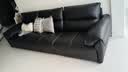 林氏家居真皮沙发客厅轻奢高级感2026新款钢琴键沙发头层牛皮家具PS060 【高奢进口半青皮】黑茶色 3.05米 实拍图