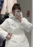 阿迪达斯（adidas）女装冬季立领时尚收腰抽绳休闲羽绒服JL9846 汉玉白 S 实拍图