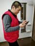 北极树实木洞洞板穿衣镜隐藏式推拉镜子可关闭家用壁挂墙玄关隐形试衣镜 实拍图