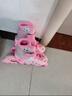 迪士尼（Disney）轮滑鞋儿童直排滑轮鞋男女童旱冰鞋闪光初学套装溜冰鞋礼物 实拍图