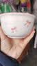 粉蓝蝴蝶结陶瓷碗家用吃饭碗ins高颜值釉下彩餐具甜品碗汤碗面碗 蝴蝶结4.5英寸碗1个 实拍图