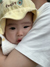 贝娜茜婴儿帽子春秋薄款夏季婴幼儿新生儿盆帽男女宝宝渔夫帽遮阳防晒潮 PM764-黄色 1-18个月（38-47.5CM） 实拍图