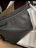裘真【明星推荐】经典hobo包植鞣牛皮腋下通勤休闲饺子女包 黑色-大号（羊皮） 小包/大包 实拍图