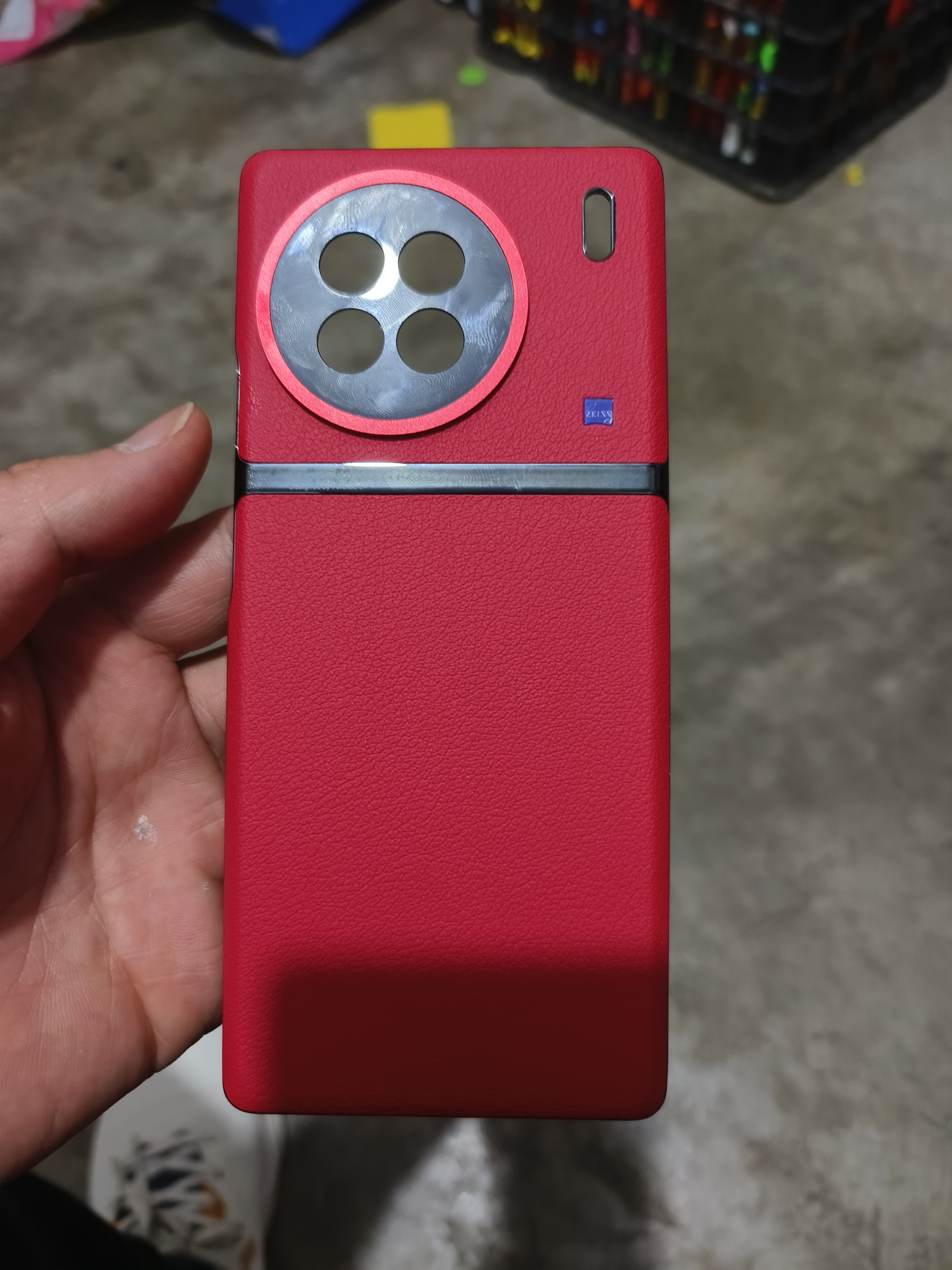 音威尔 适用vivox90手机壳新款vivo X90商务防摔x90s保护套高级素皮全包男女款硬壳 vivox90【华夏红】高端素皮 启航奢华版 实拍图