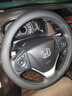 DEYAN汽车方向盘套四季通用夏季透气防滑吸汗超薄款真皮车用把套内饰品 本田CRV思域雅阁皓影型格奥德赛 超薄【圆形】双色线（不带车标） 实拍图