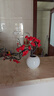 爱已装糖仿真花假花绢花中式陶瓷花瓶套装客厅摆件餐桌装饰花 矮桩红梅 实拍图