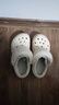 卡骆驰（CROCS）秋冬洞洞鞋贝雅暖绒暖棉休闲一脚蹬花园鞋|206633 冬日白-11S (建议买大一码) 37 /38(230mm) 实拍图