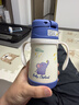 膳魔师（THERMOS）儿童吸管保温杯316L不锈钢把手学生杯幼儿园婴儿水杯上学TCKC 实拍图