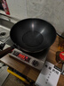 京严炒锅章丘款铁锅无涂层炒菜不粘锅家用精铁锅具燃气电磁炉用已开锅 【燃气灶专用】适合5-8人  赠盖铲  直径 34cm 百年工艺｜传统铁锅｜健康不沾 实拍图