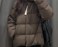 优衣库女装羽绒茄克/柔软面料外套夹克479212 37 栗色 XL 实拍图