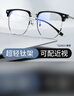 蔡司（ZEISS）镜片近视眼镜框男半框防蓝光辐射可配带散光度数眼睛女钛合金镜架 升级钛材 黑银 配康美达1.60防雾防蓝光 0-800度 实拍图