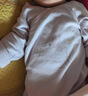 童泰婴儿连体衣春秋季纯棉新生儿衣服宝宝蝴蝶衣哈衣睡衣紫色66cm 实拍图
