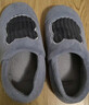 京东京造家居包脚棉拖鞋冬季室内防臭防滑保暖厚底踩屎感男款 灰色42-43 实拍图