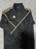 阿迪达斯（adidas）外套男女春季跑步运动立领拉链夹克外套运动服 黑/金 2XL 实拍图