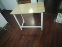 舒客艺家 电脑桌台式小户型小桌子家用学习桌写字办公书桌电竞长条桌子 木纹白架单桌80*50*74 加固电脑桌 实拍图