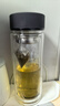 富光男女士双层玻璃杯 高硼硅玻璃304茶隔水杯子 带茶隔泡茶杯500ml 实拍图