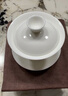 兮元记羊脂玉瓷三才盖碗茶杯德化白瓷单个大号陶瓷泡茶碗三件套功夫茶具 马蹄盖碗（130ml）【适合乌龙茶、红茶】 实拍图