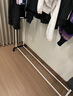 衣架落地卧室家用双杆晾衣架挂衣架子室内衣服衣帽架加粗阳台衣杆 150cm白【双杆+置物架】 实拍图