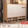 立太（LEADTEK）实木鞋柜门口入户柜鞋架家用门口多层家用鞋子收纳一体靠墙玄关柜 【加厚15MM实木生态板】120*32*100CM樱桃木色 实拍图
