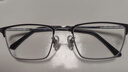 蔡司（ZEISS）镜片纯钛近视眼镜半框理工男商务变色眼睛防蓝光辐射方框可配度数 大框【高端金属 】黑银 配蔡司视特耐1.56防蓝光0-400 实拍图
