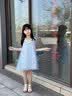 迪士尼（Disney）艾莎公主裙女童直筒裙子爱莎连衣裙女童2026夏装童装亮片表演礼服 蓝色 130 晒单实拍图