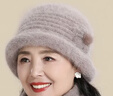 恒源祥帽子女士冬季保暖中老年人围巾加绒奶奶时尚兔毛毛线帽生日礼物 实拍图