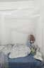 【万单爆款】老式家用蚊帐架 加密防蚊卧室双人床帐篷传统方顶 老式加密白蚊帐【绑绳款】 2m*1.5m*2m 长*宽*高 实拍图