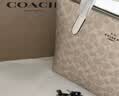蔻驰（COACH）【品牌直供】女士大号手提托特包沙黄拼粉笔白色CBT20礼物 实拍图
