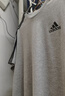 adidas纯棉休闲三条纹针织运动圆领正肩短袖T恤上衣男夏阿迪达斯   中麻灰   S 实拍图