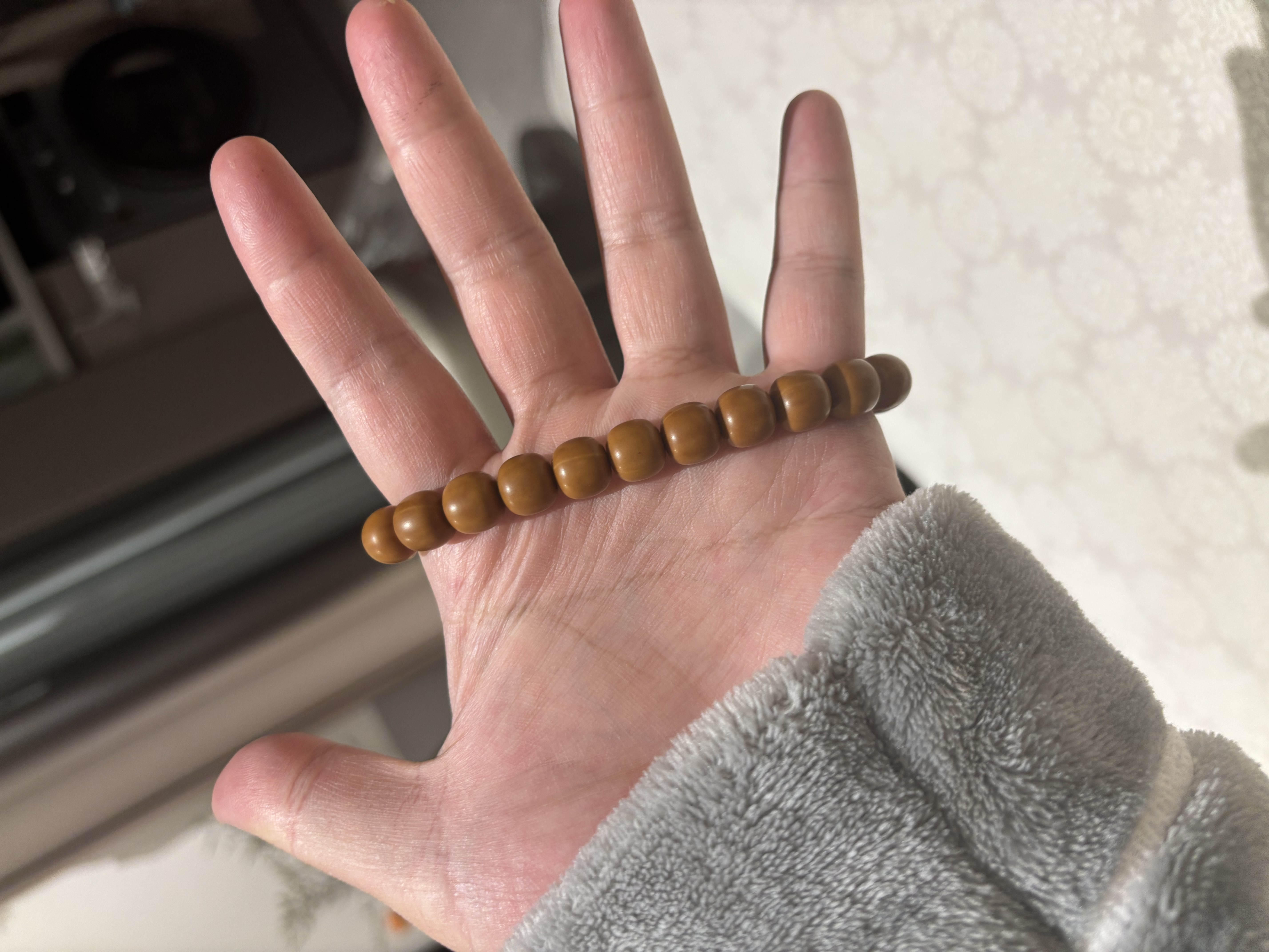 乘鲤猴头手串直切老型桶珠核桃文玩男女士原皮原色生日礼物10mm 实拍图