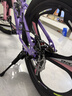 凤凰山地自行车男女变速山地车碟刹青少年儿童自行车学生单车 星际 粉紫【单速+三刀轮】 22寸【适合130-170cm】 实拍图