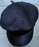 Siggi帽子女秋冬日系百搭绵羊毛贝雷帽时尚简约画家帽 耀石黑 实拍图