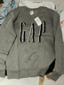 盖璞（GAP）男女装春款印花logo抓绒圆领卫衣合身上衣美版 灰色 645634 XS 美码 S亚洲码175/88A 实拍图