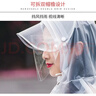 兜市精选自行车雨衣带双帽檐男女士成人单车雨披学生骑行山地车电动车雨衣 自行车雨衣 磨砂白 实拍图